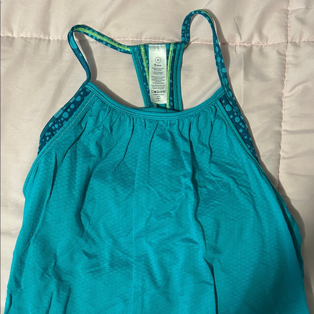 Ivivva Teal and Lime Tank Top